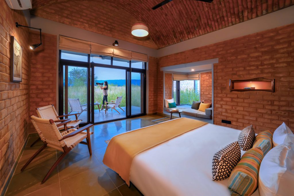 Luxurious room at Kanha Earth Lodge
